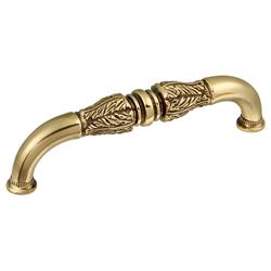 D9-07 Acanthus Center To Center Handle Cabinet Pull, Sherwood Antique Brass - 5 In.