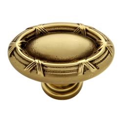 P3620-06 Ribbon And Reed Long Oval Cabinet Knob, Winchester Brass - 1.62 In.