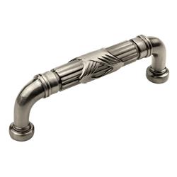 P3622-9309 Ribbon And Reed Center To Center Handle Cabinet Pull, Antique Nickel - 3.75 In.
