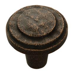 P6200-2114 Riverside Diameter Mushroom Cabinet Knob, Antique Satin Bronze - 1.25 In.