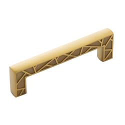 B077139-bgb 3.75 In. Cullet Center To Center Pull - Brushed Golden Brass