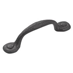 P3001-bi-10b 3 In. Refined Rustic Center To Center Pull, Black Iron - Pack Of 10