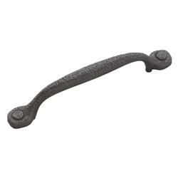 P2998-bi-10b 5.06 In. Refined Rustic Center To Center Pull, Black Iron - Pack Of 10