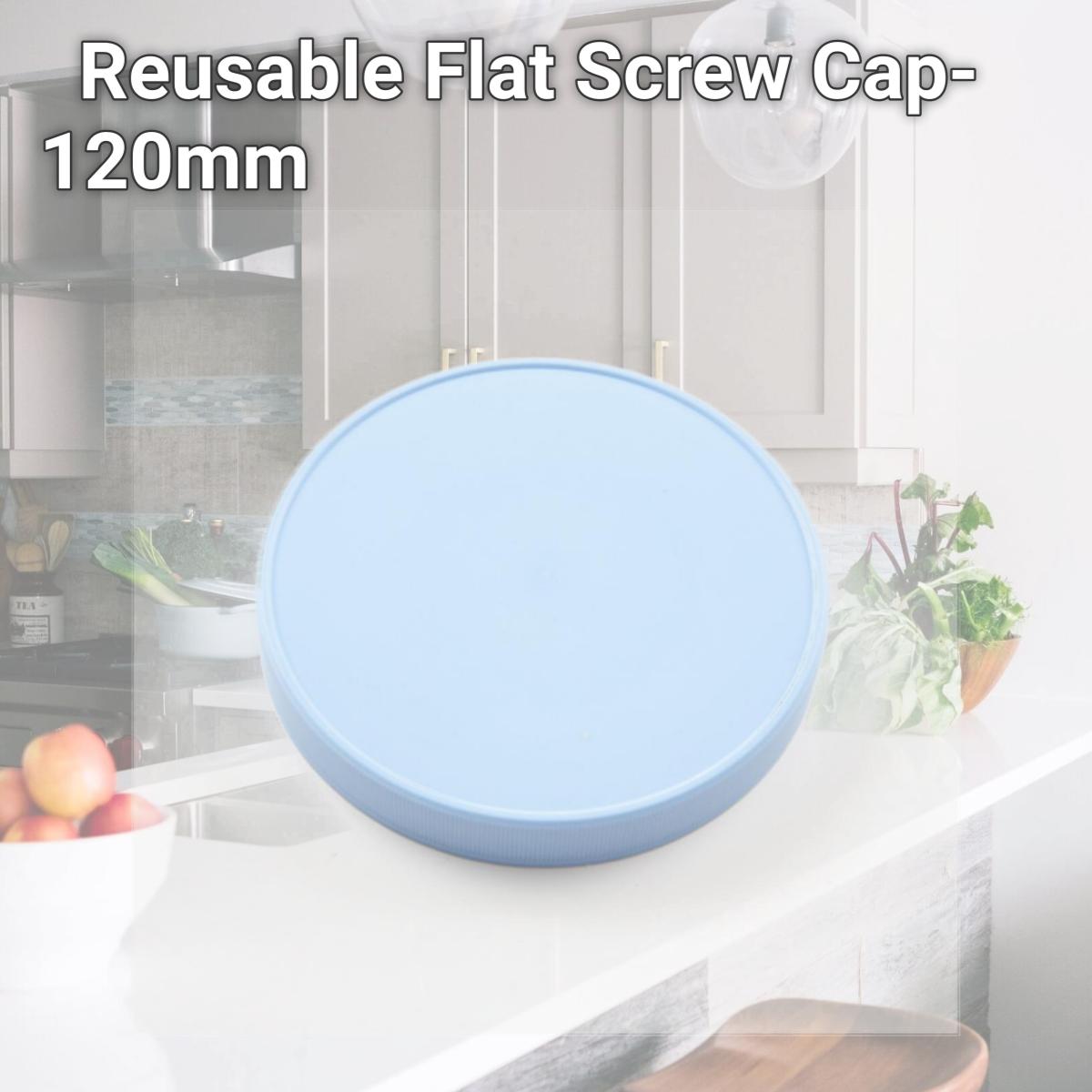 Picture of Bluewave Lifestyle PKCP120F Reusable Flat Screw Cap- 120mm