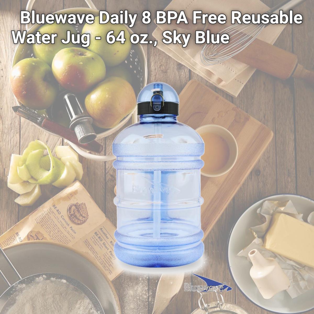 Picture of Bluewave Lifestyle PK19LH-55-Blue Bluewave Daily 8 BPA Free Reusable Water Jug - 64 oz., Sky Blue