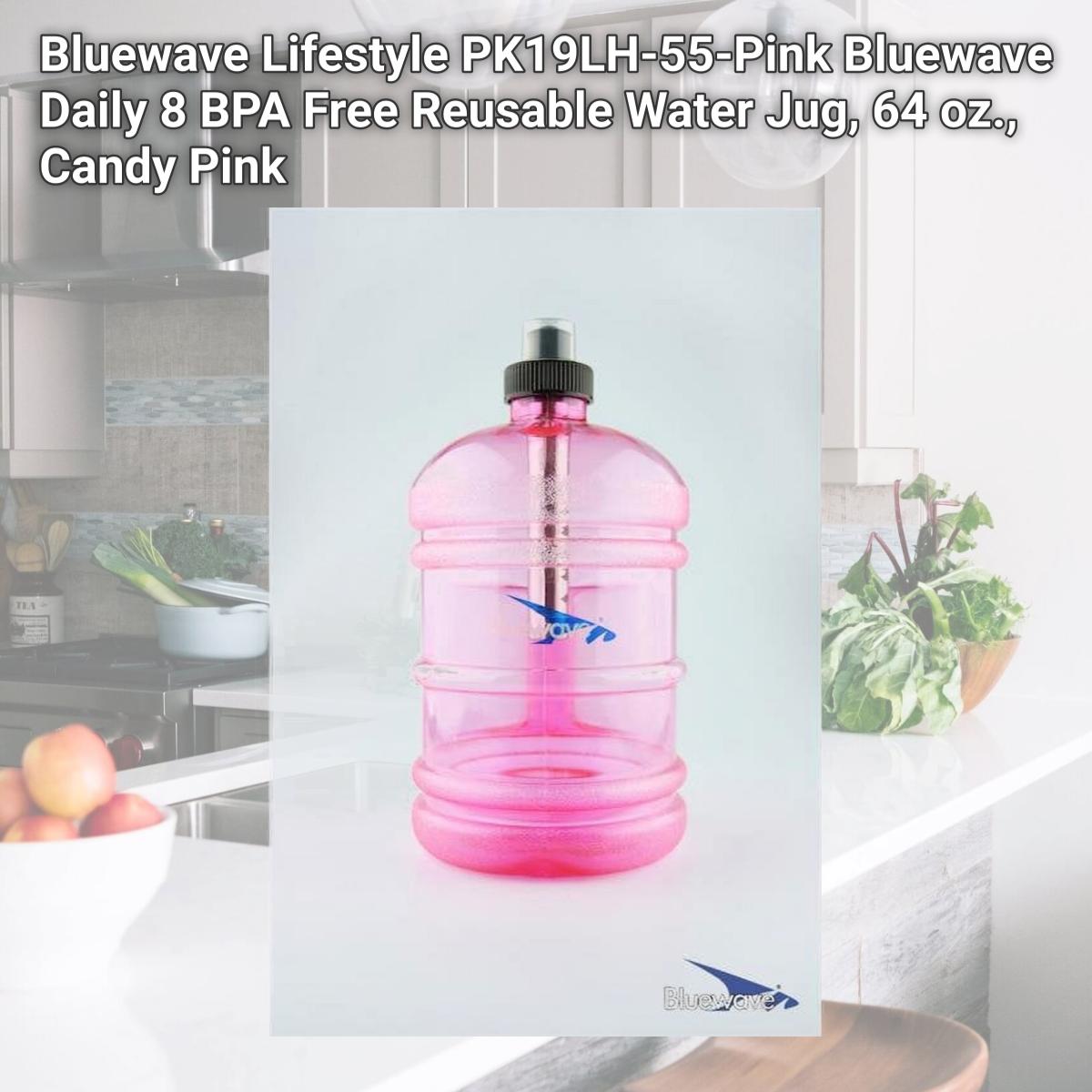 Picture of Bluewave Lifestyle PK19LH-55-Pink Bluewave Daily 8 BPA Free Reusable Water Jug, 64 oz., Candy Pink