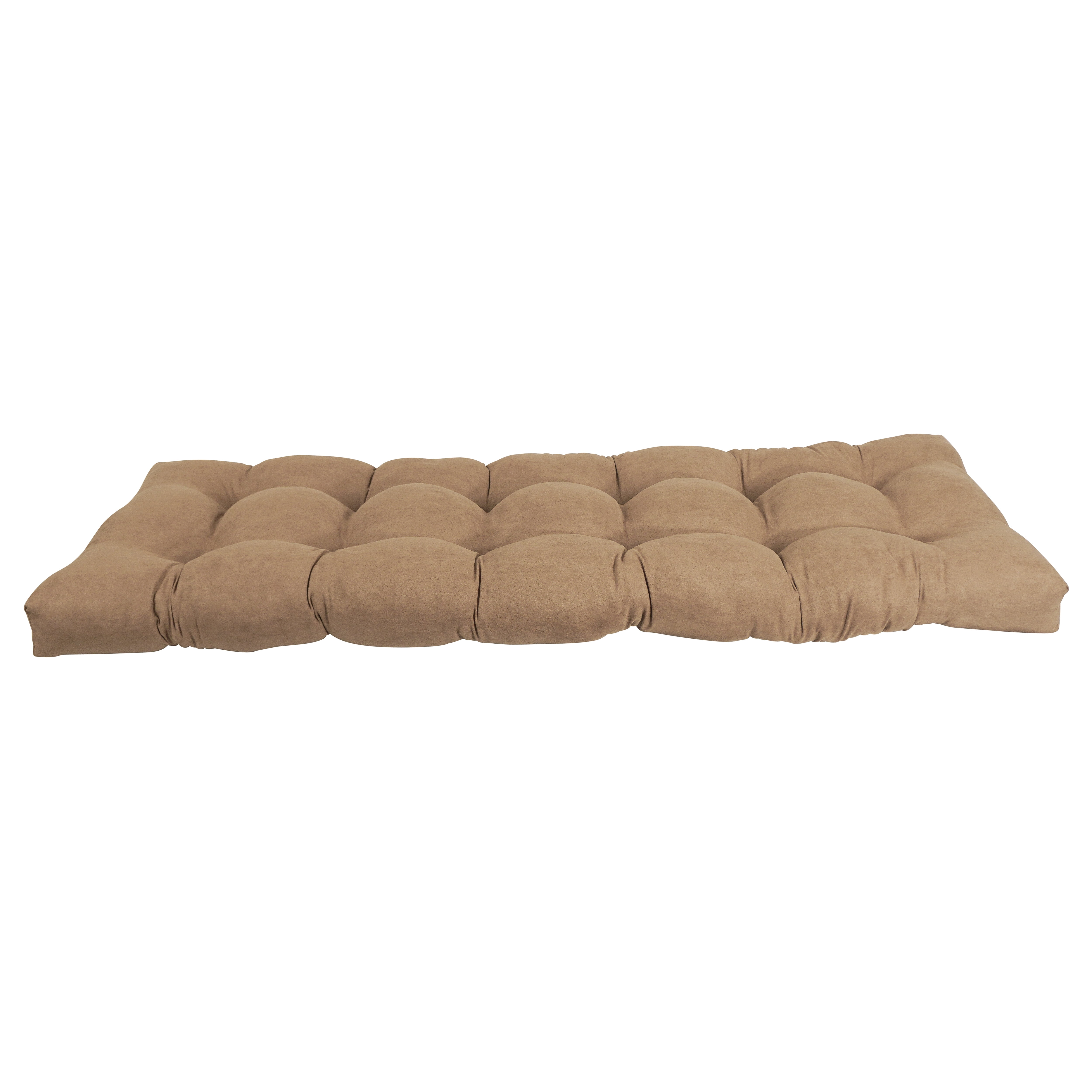 60 x 19 in. Tufted Solid Microsuede Bench Cushion, Java