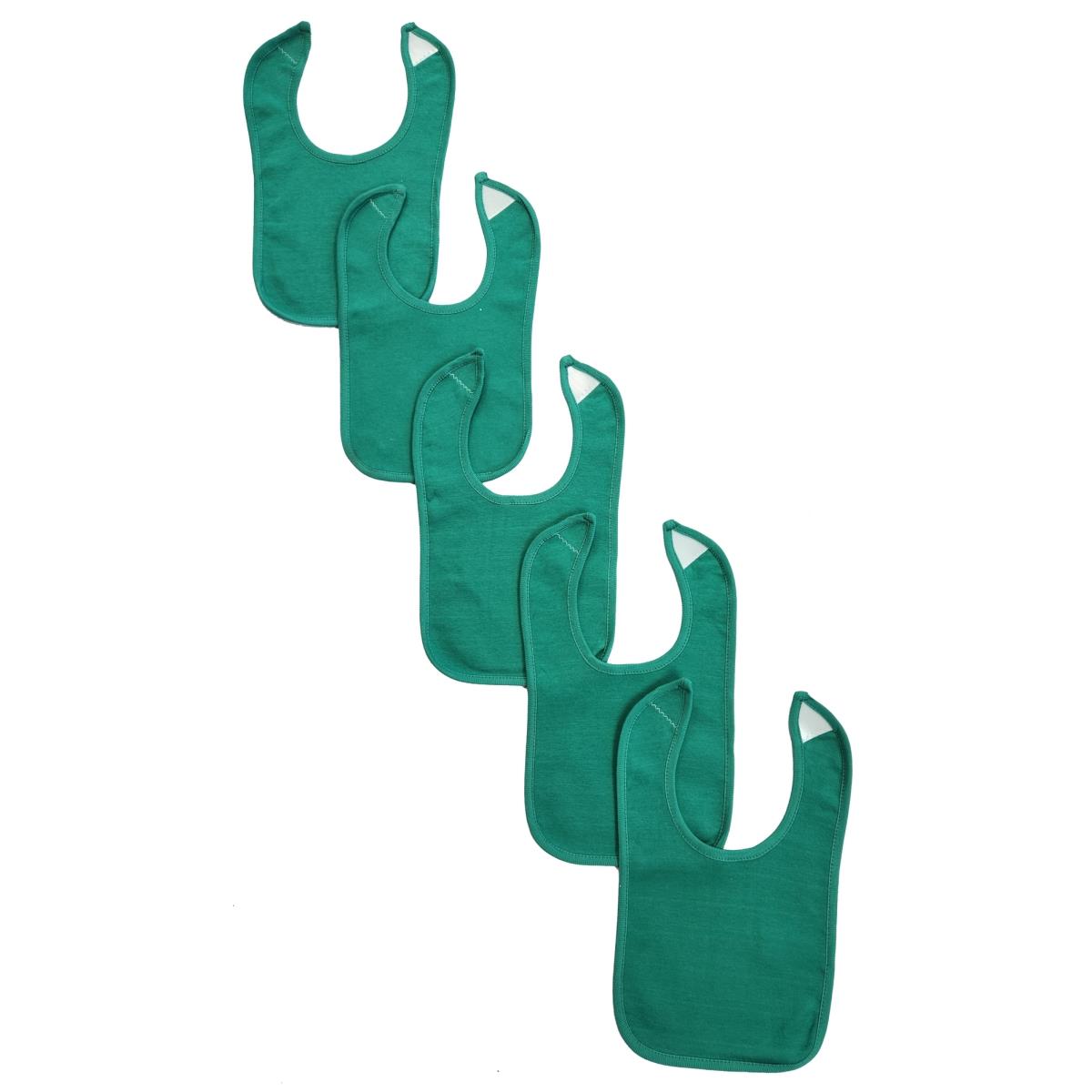 NC-0900 Unisex Baby Bibs, Green - One Size - Pack of 5