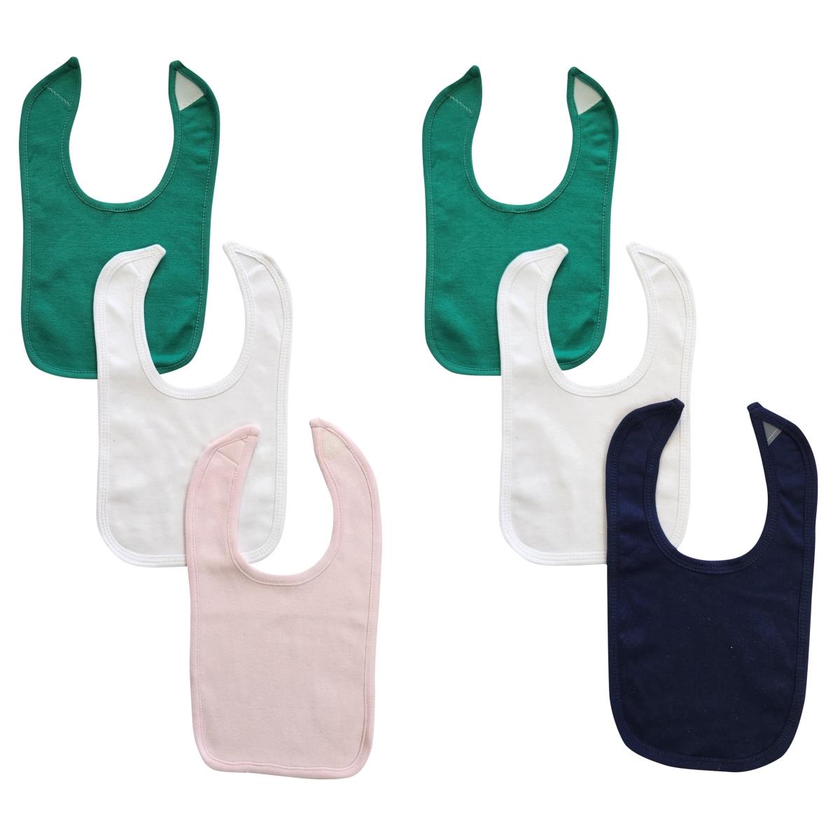NC-0918 Girl Baby Bibs, Multi Color - One Size - Pack of 6