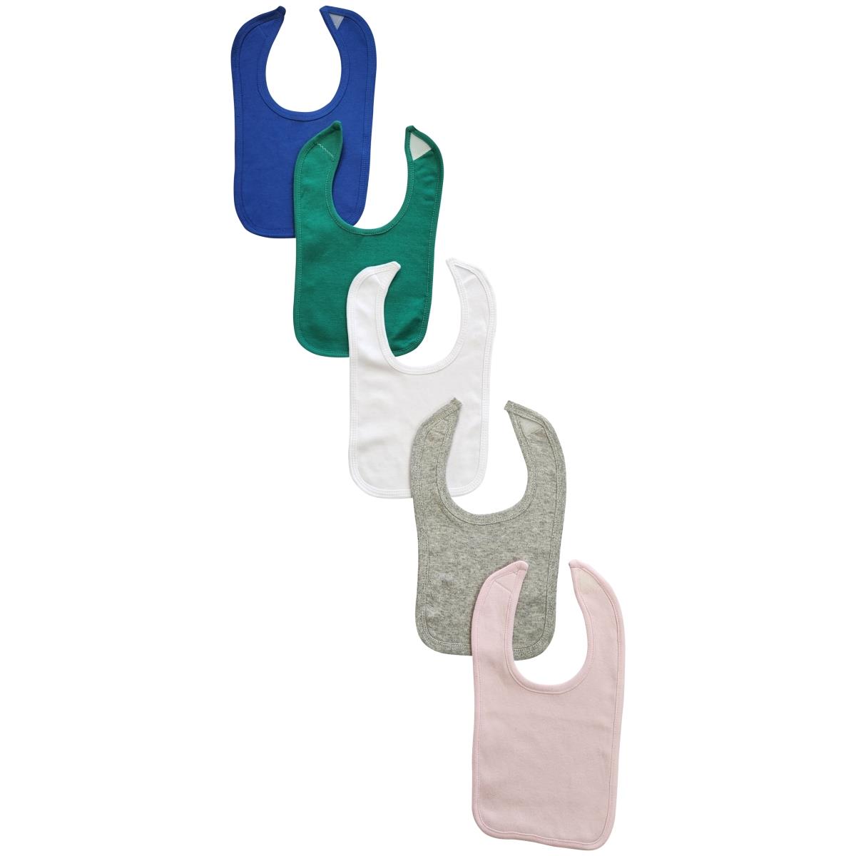 NC-0929 Girl Baby Bibs, Multi Color - One Size - Pack of 5