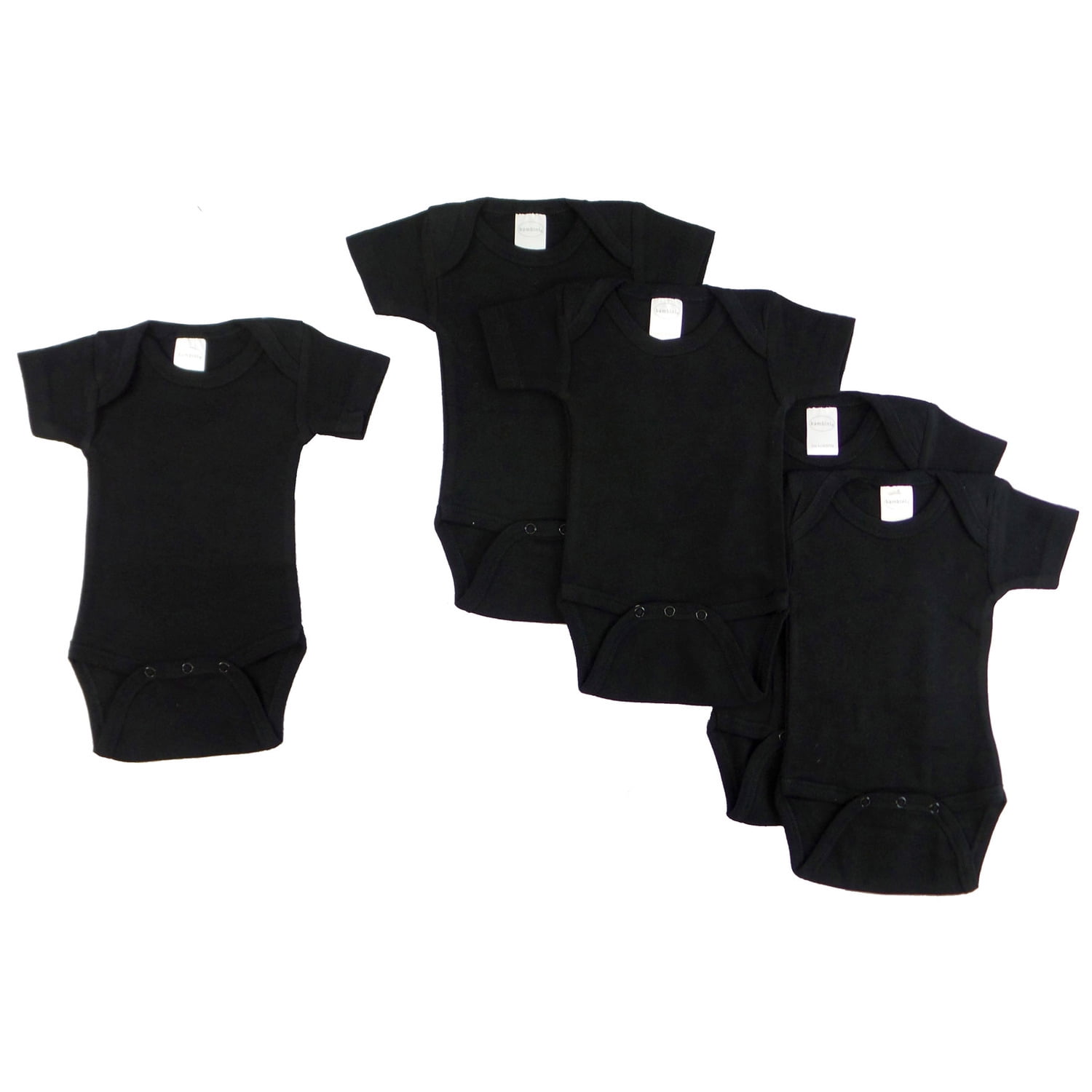 Short Sleeve - Black, Large - Pack Of 5