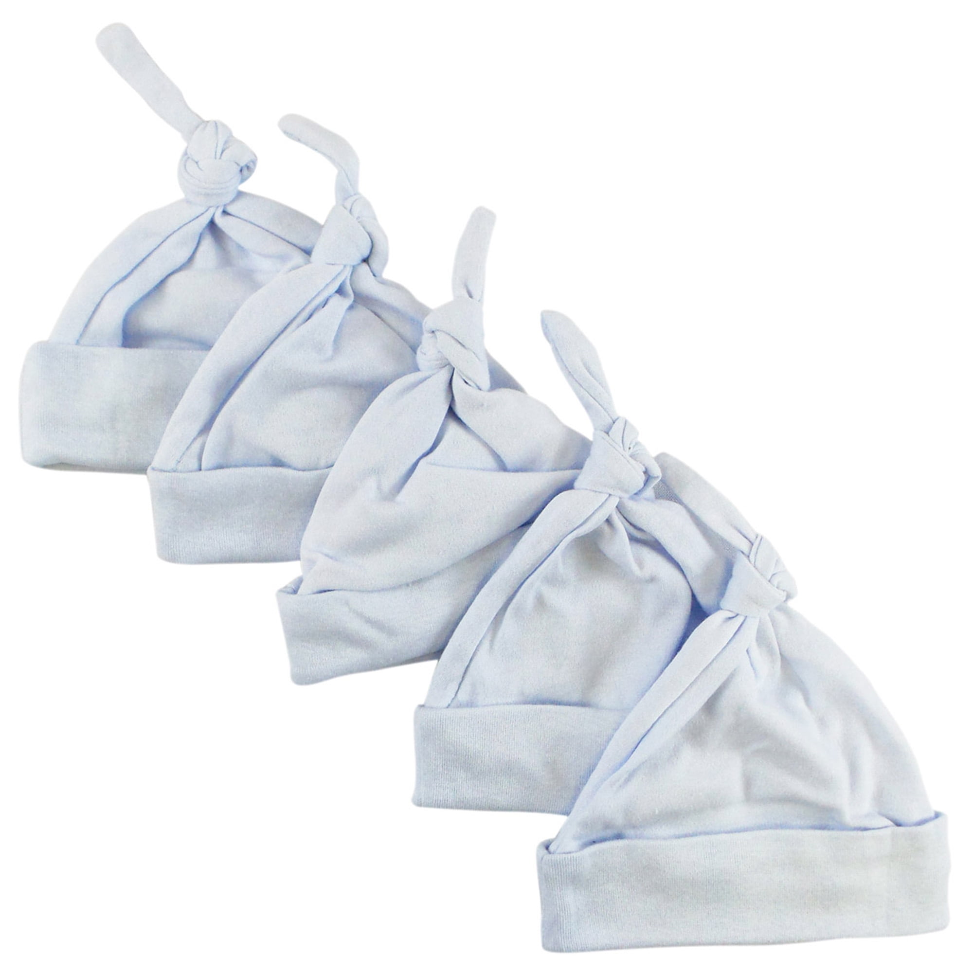 Knotted Baby Cap, Blue - Pack Of 5