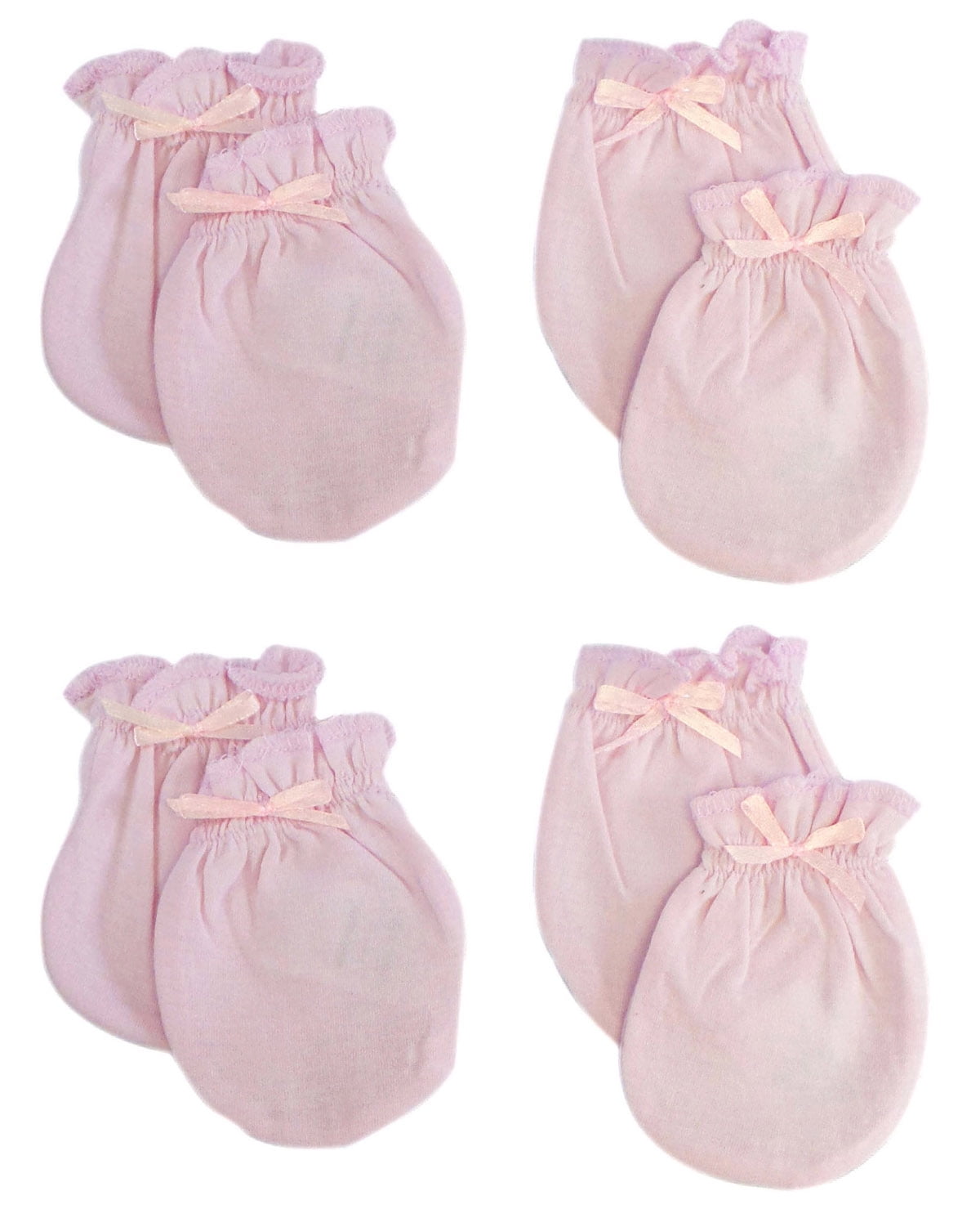 Infant Mittens, Pink - Pack Of 4