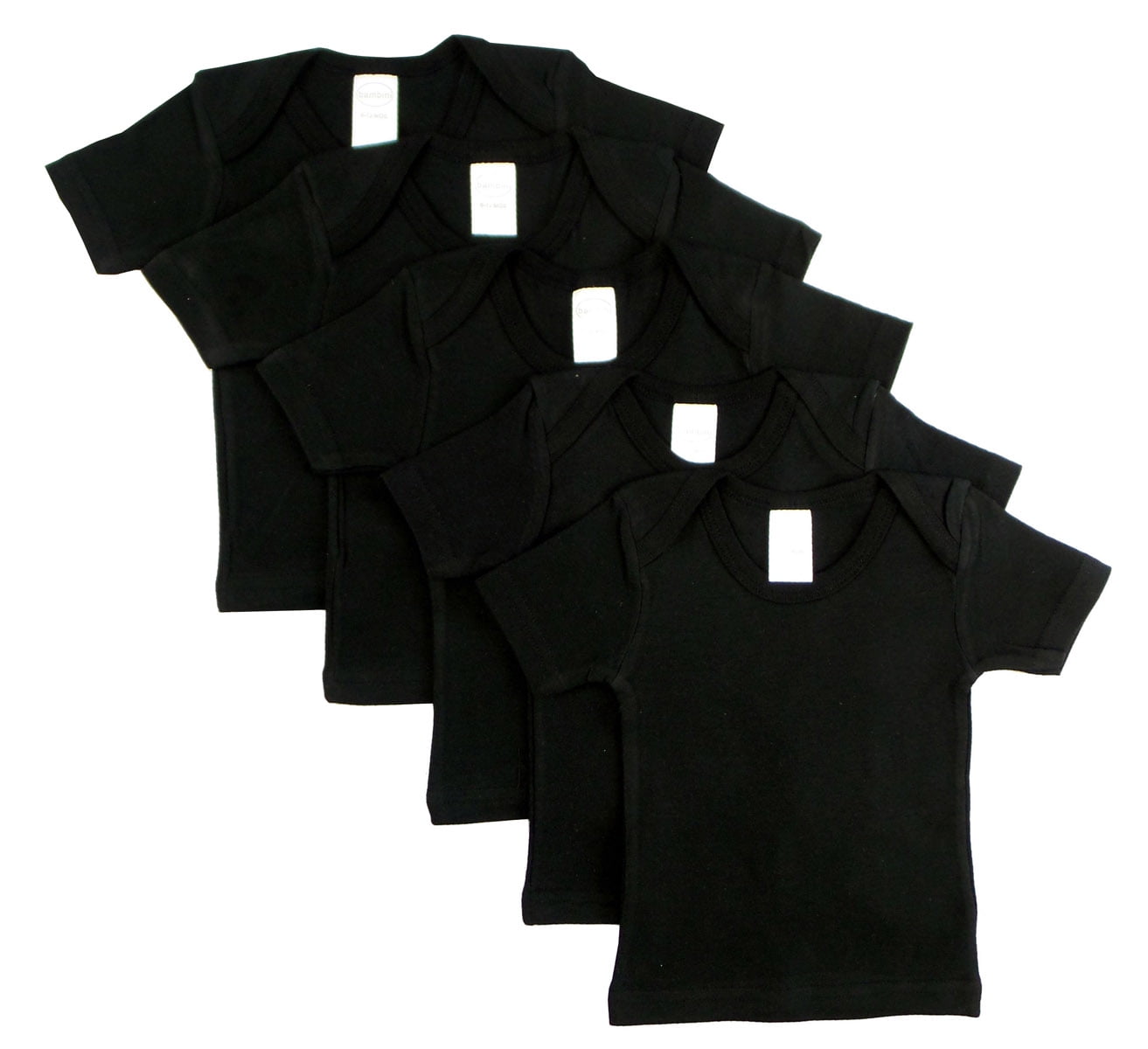 Short Sleeve Lap Shirt, Black - Size 6 To 12