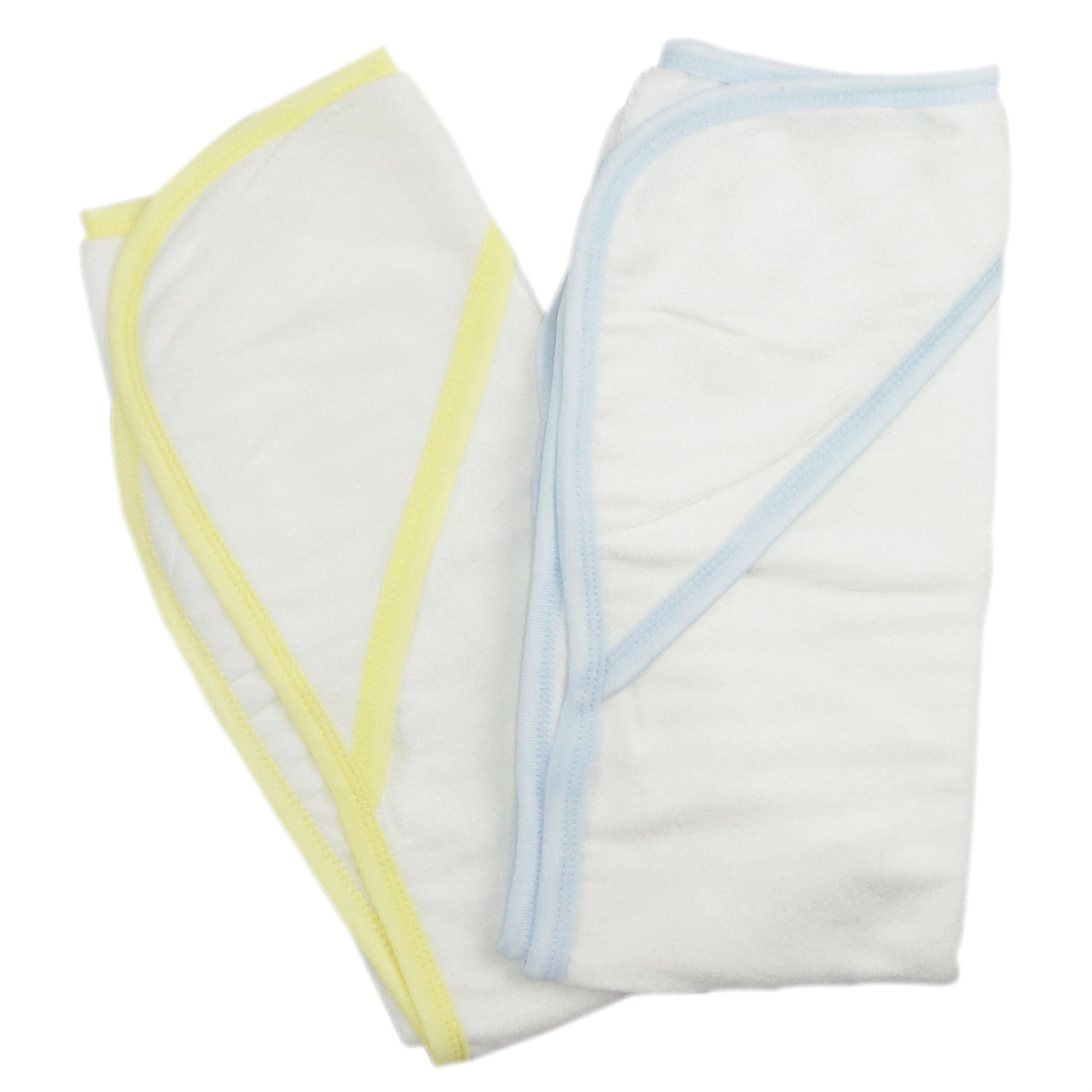 021-blue-021-yellow Infant Hooded Bath Towel, Blue - Pack Of 2