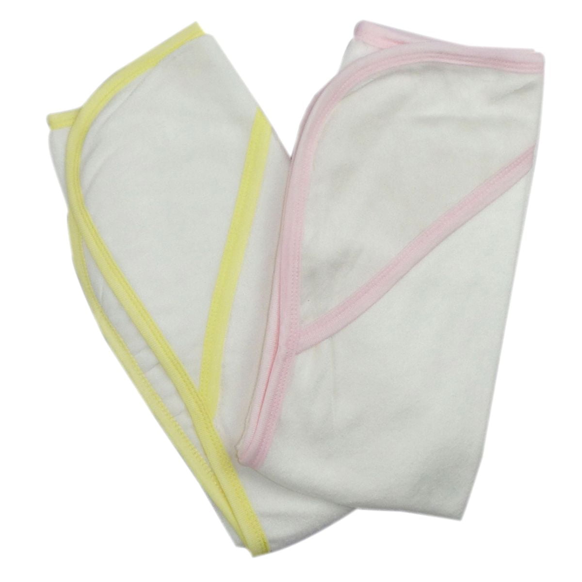 021b-pink-021b-yellow Infant Hooded Bath Towel, Pink & Red - Pack Of 2