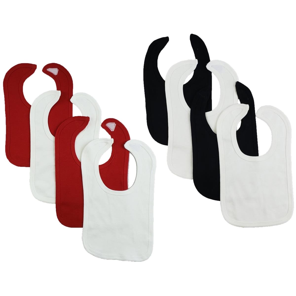 CS-0156 12.25 x 7.5 in. Baby Bibs - Red, White & Black - One Size - 8 per Pack