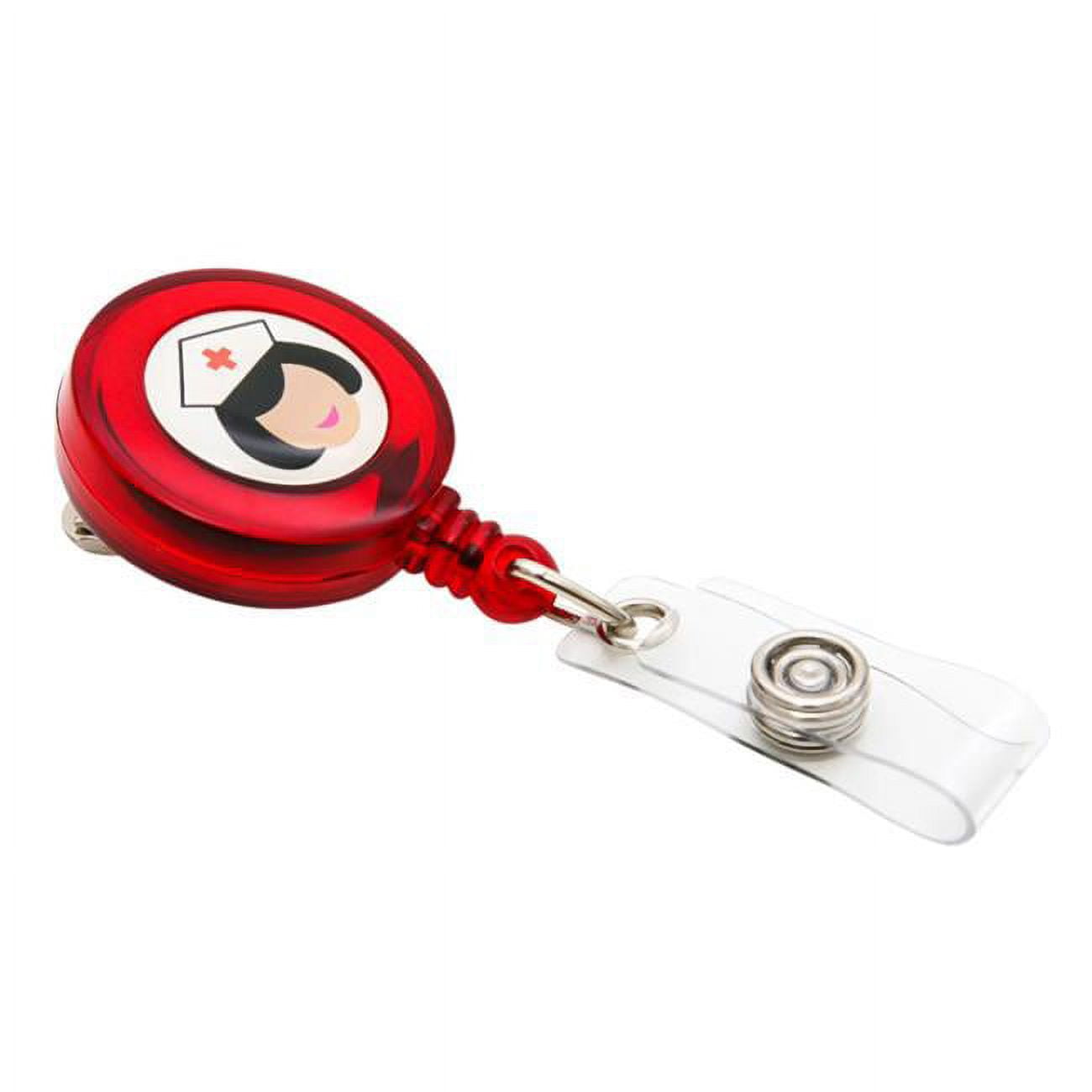 Nurse Id Badge Reels Round Belt Clip Strap Assorted Colors (68630)
