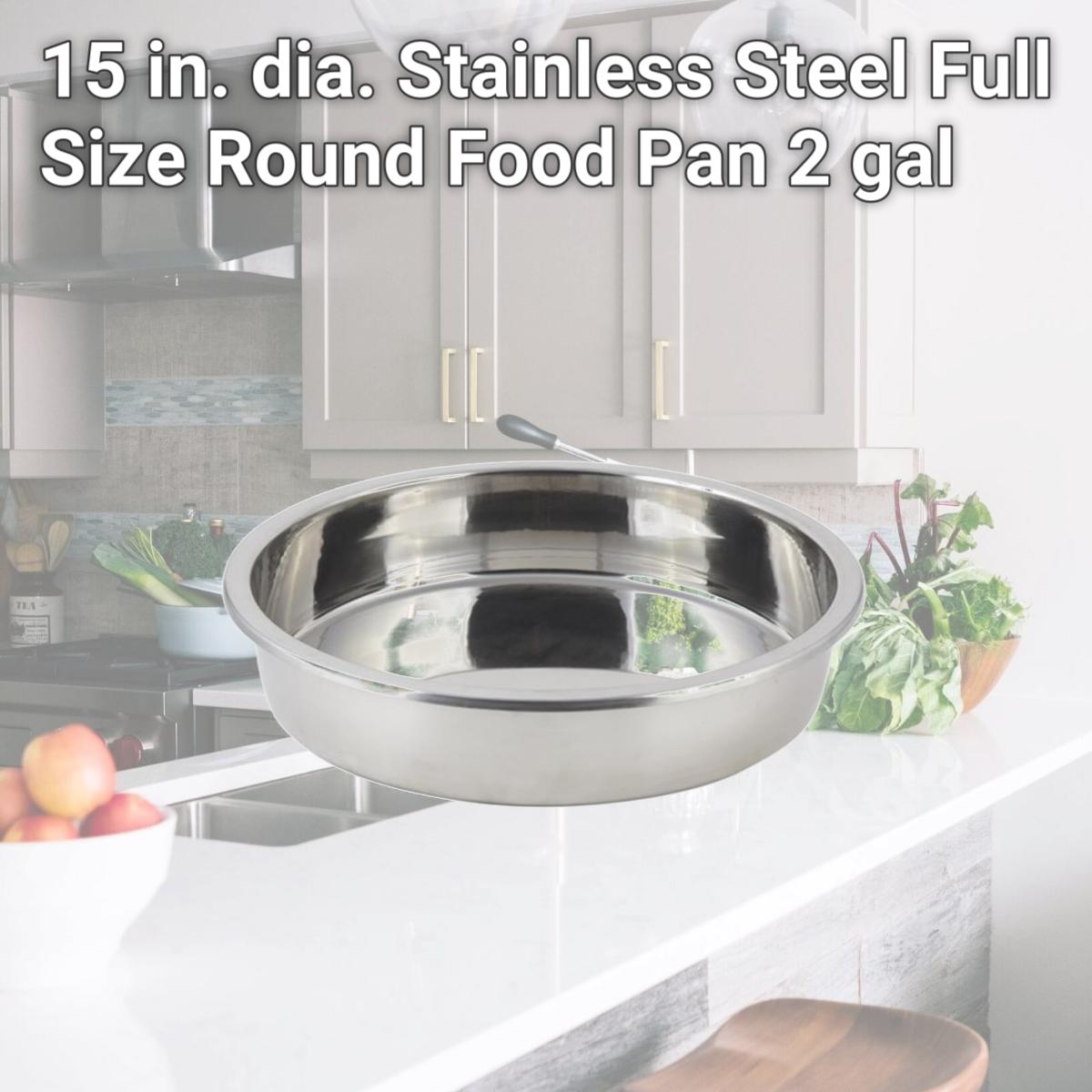 Picture of Bon Chef 12001 15 in. dia. Stainless Steel Full Size Round Food Pan, 2 gal