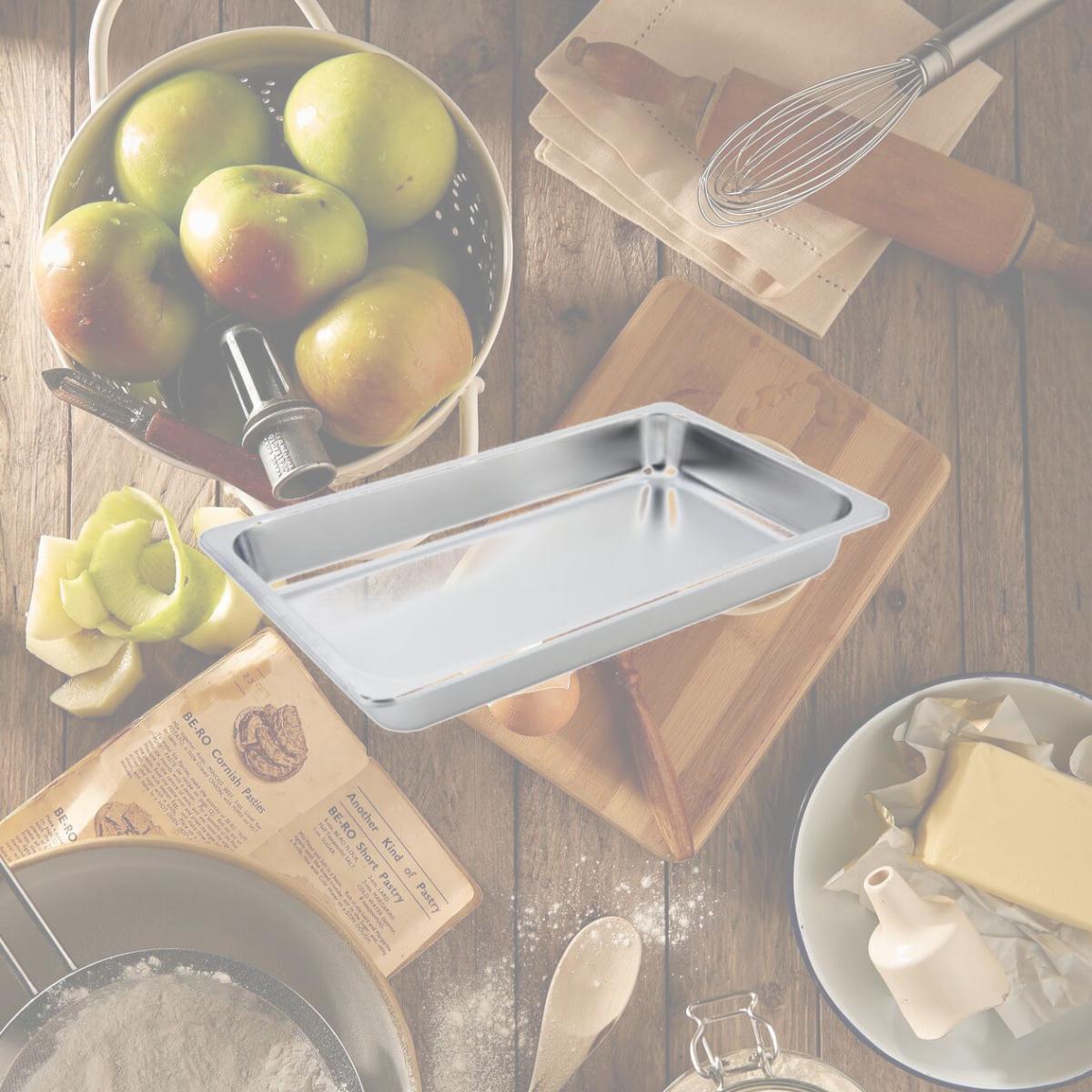 Picture of Bon Chef 12005 2 gal Stainless Steel Full Size Rectangular Food Pan, 13 x 21 x 2.75 in