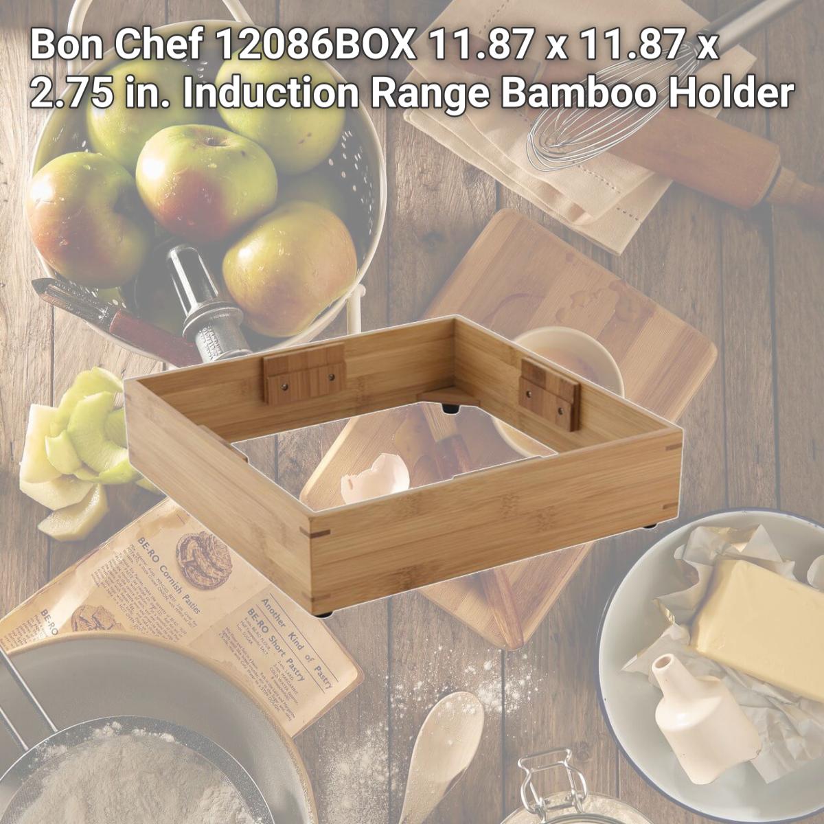 Picture of Bon Chef 12086BOX 11.87 x 11.87 x 2.75 in. Induction Range Bamboo Holder