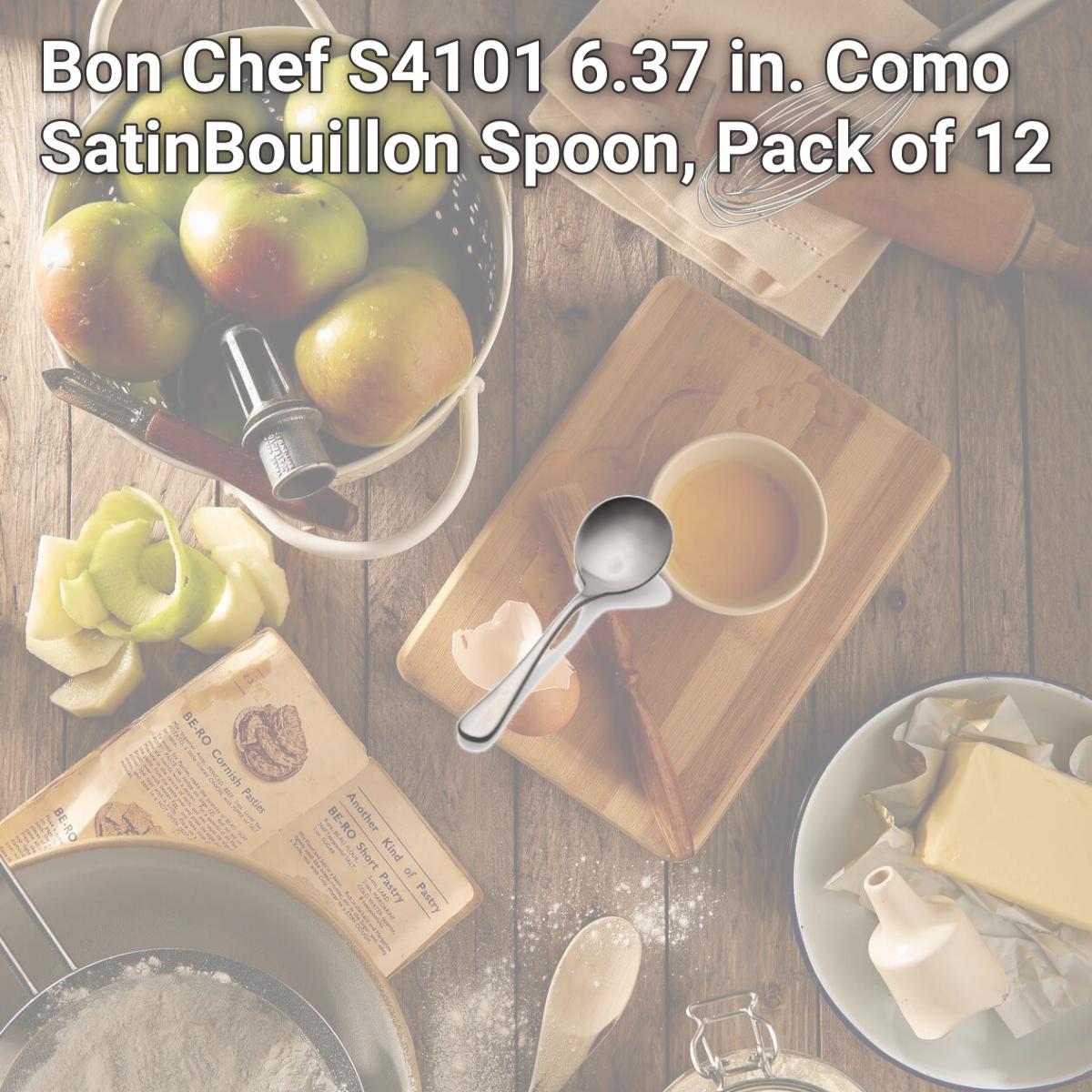 Picture of Bon Chef S4101 6.37 in. Como SatinBouillon Spoon, Pack of 12