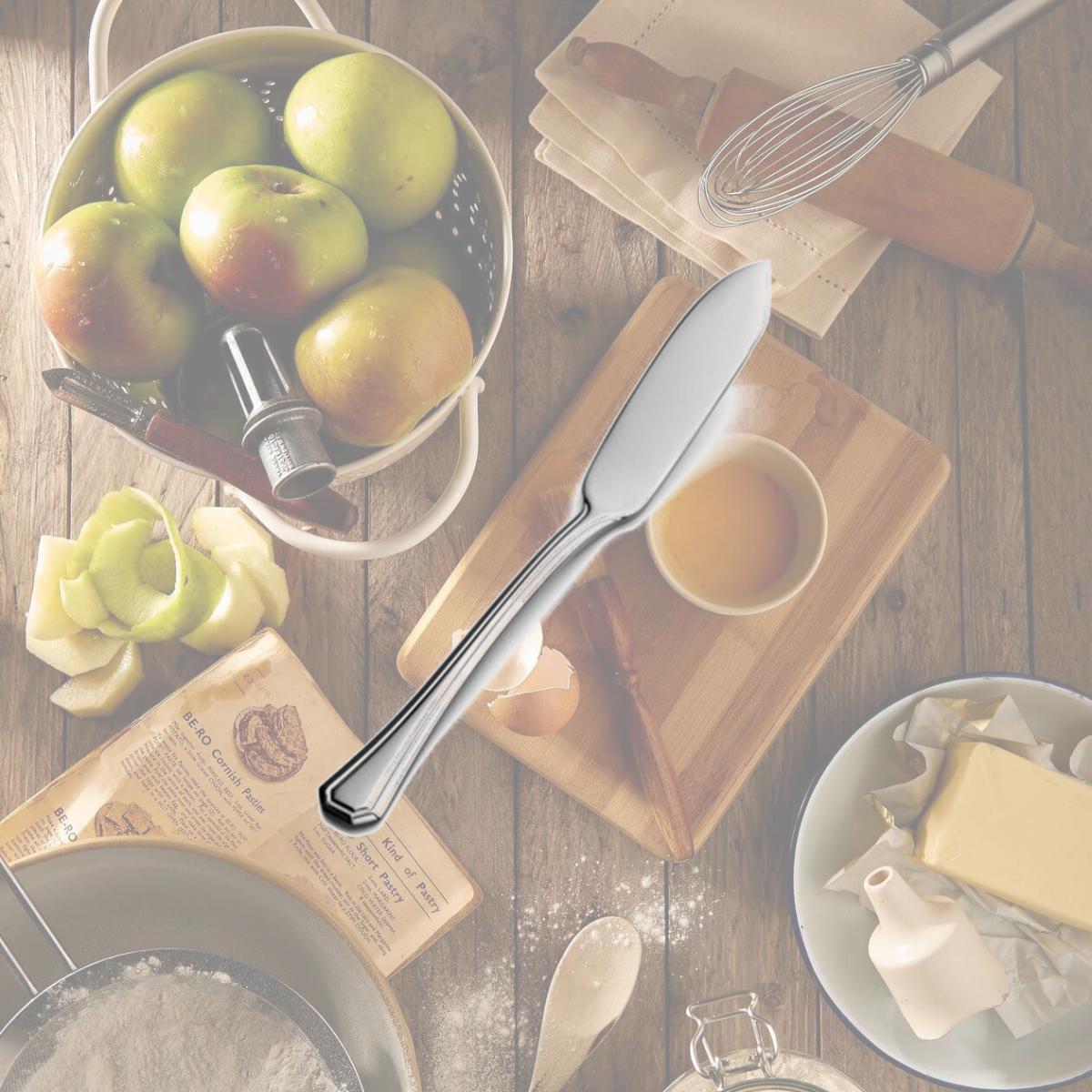 Picture of Bon Chef S513 Prism Flat Handle Butter Spreader, Pack of 12