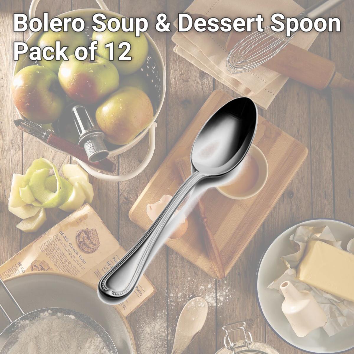 Picture of Bon Chef S703 Bolero Soup & Dessert Spoon, Pack of 12