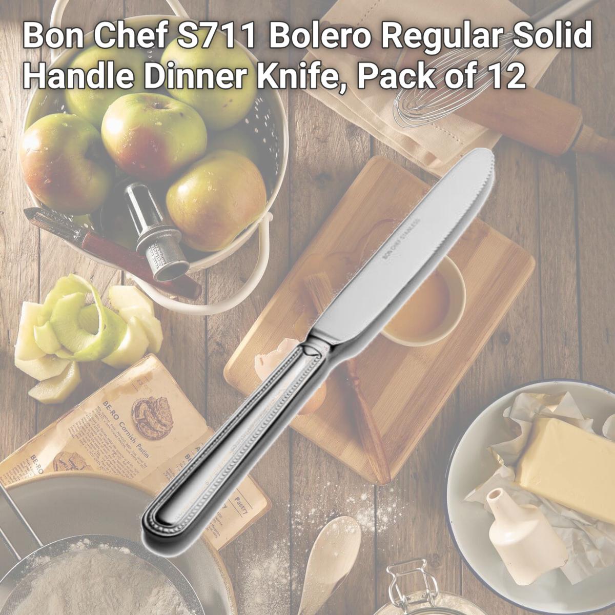 Picture of Bon Chef S711 Bolero Regular Solid Handle Dinner Knife, Pack of 12