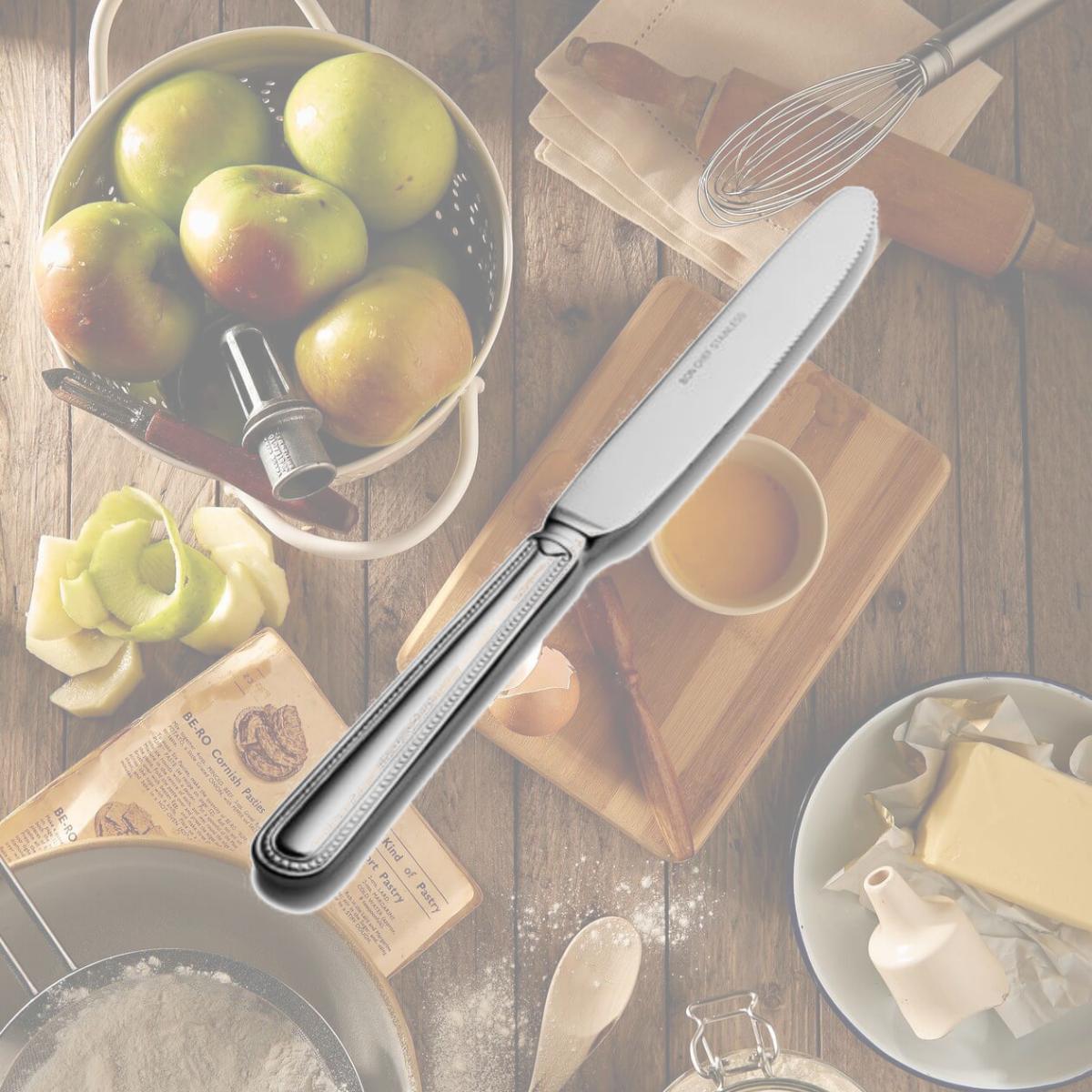 Picture of Bon Chef S711 Bolero Regular Solid Handle Dinner Knife, Pack of 12