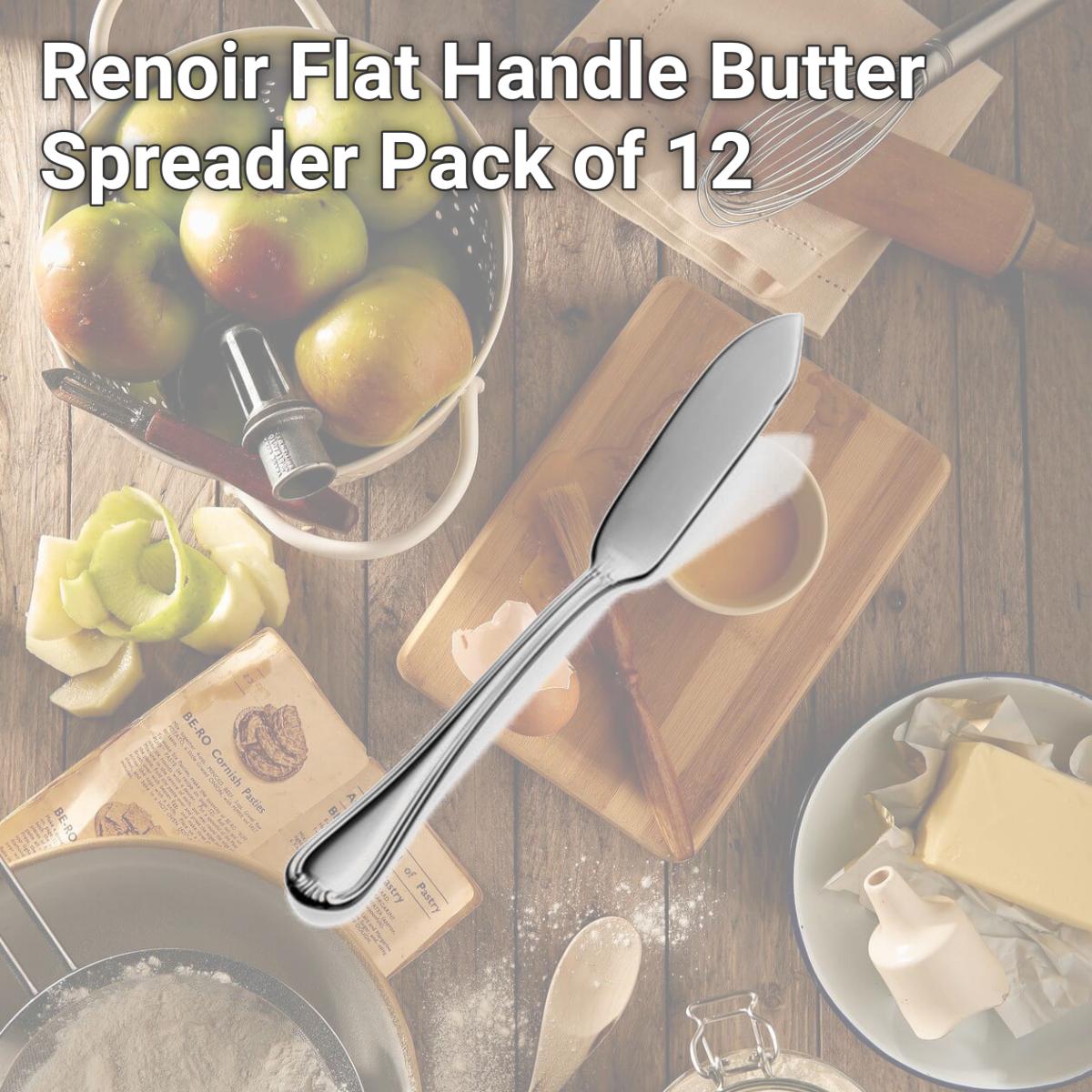 Picture of Bon Chef S913 Renoir Flat Handle Butter Spreader, Pack of 12