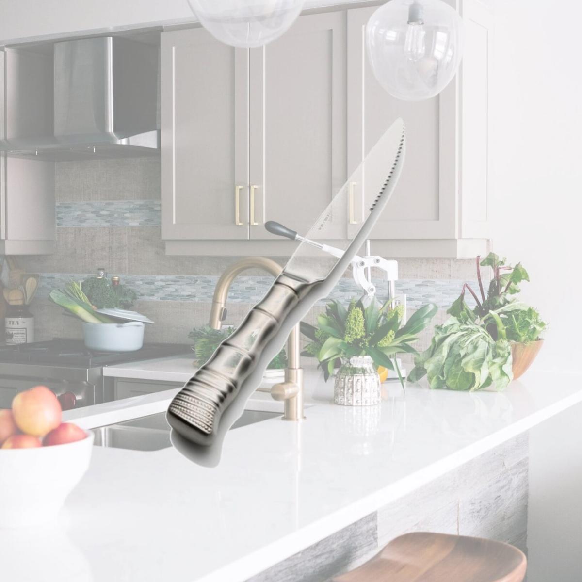 Picture of Bon Chef S934 9.75 in. Stainless Steel Kobe Steak Knife with Serration, Pack of 12