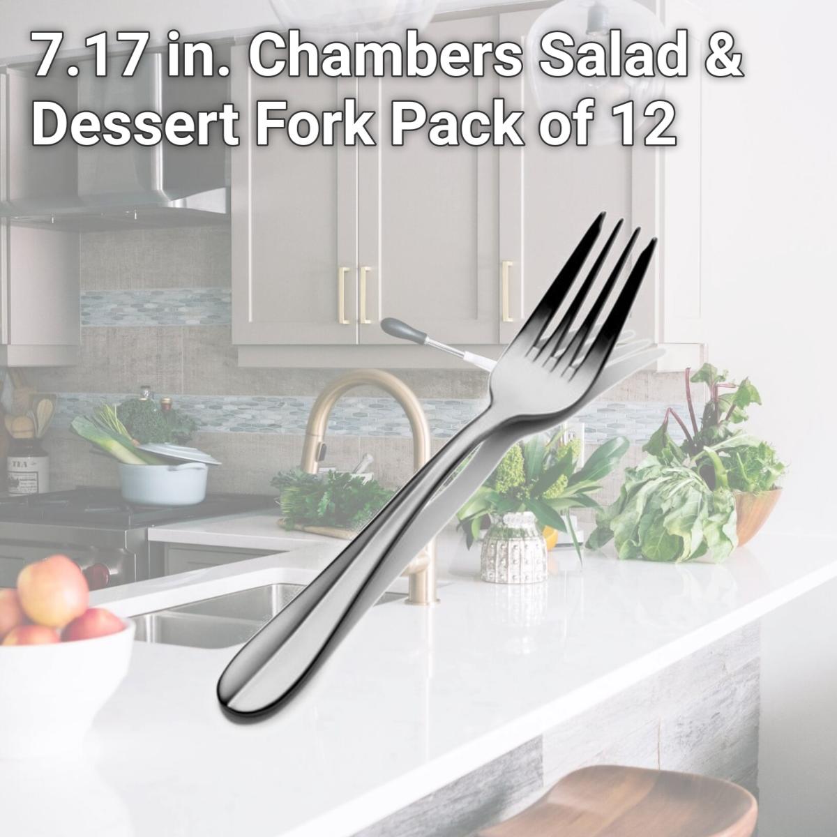 Picture of Bon Chef SBS1107 7.17 in. Chambers Salad & Dessert Fork, Pack of 12