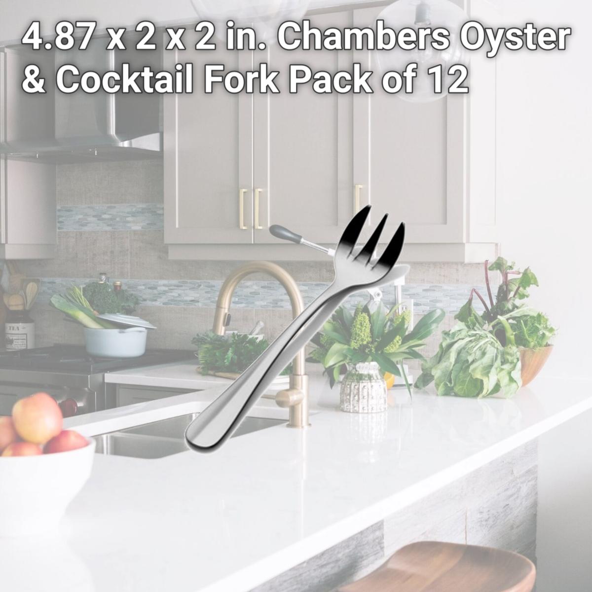 Picture of Bon Chef SBS1108 4.87 x 2 x 2 in. Chambers Oyster & Cocktail Fork, Pack of 12