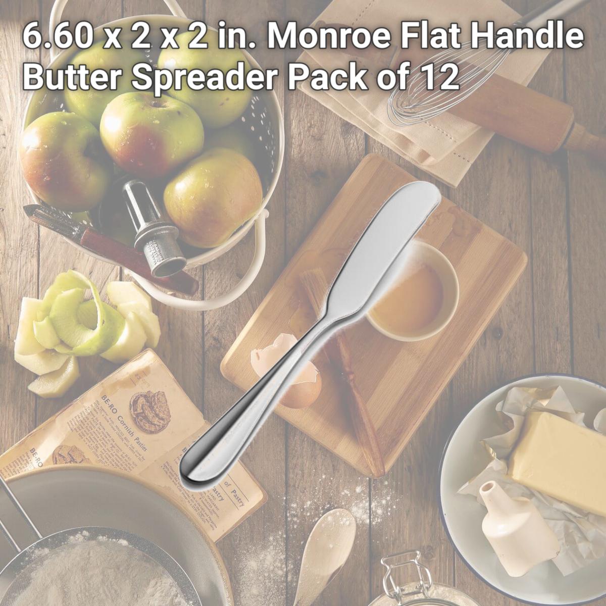 Picture of Bon Chef SBS113 6.60 x 2 x 2 in. Monroe Flat Handle Butter Spreader, Pack of 12