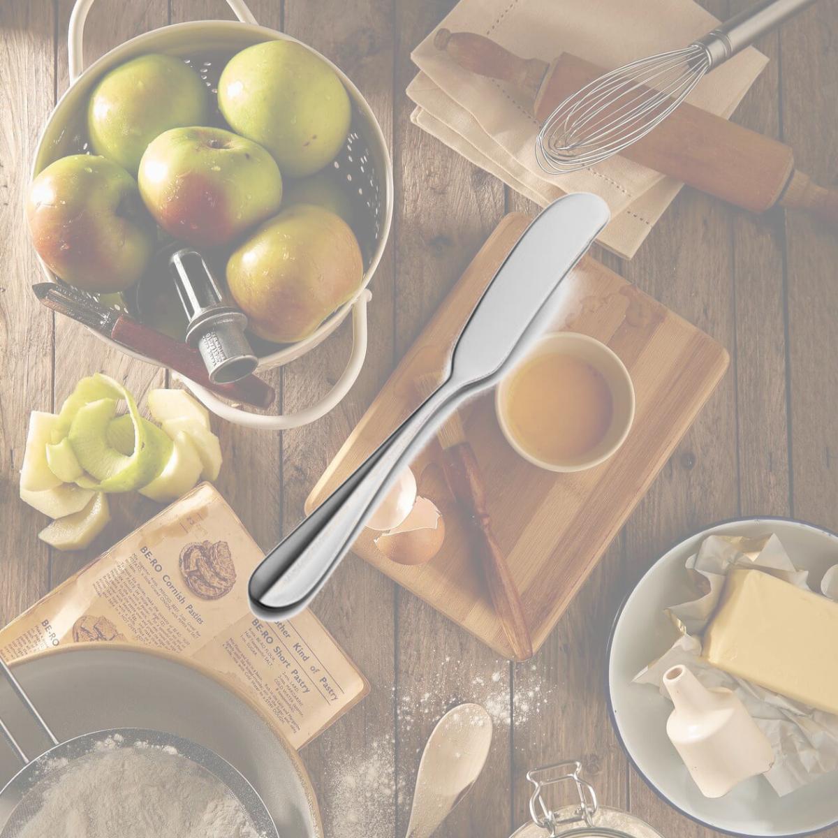 Picture of Bon Chef SBS113 6.60 x 2 x 2 in. Monroe Flat Handle Butter Spreader, Pack of 12