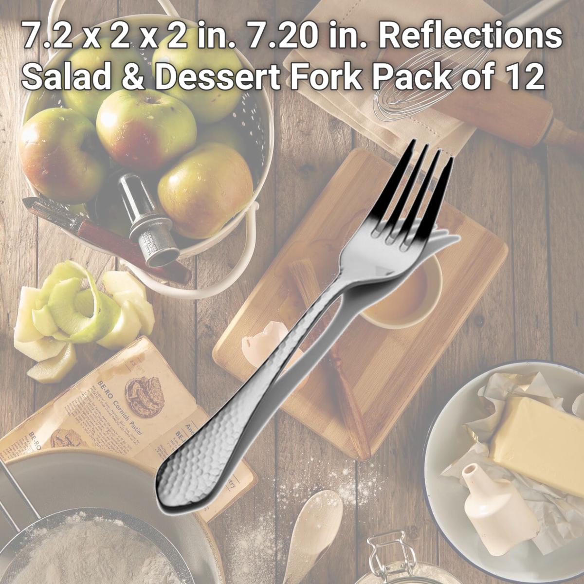 Picture of Bon Chef SBS1207 7.2 x 2 x 2 in. 7.20 in. Reflections Salad & Dessert Fork, Pack of 12
