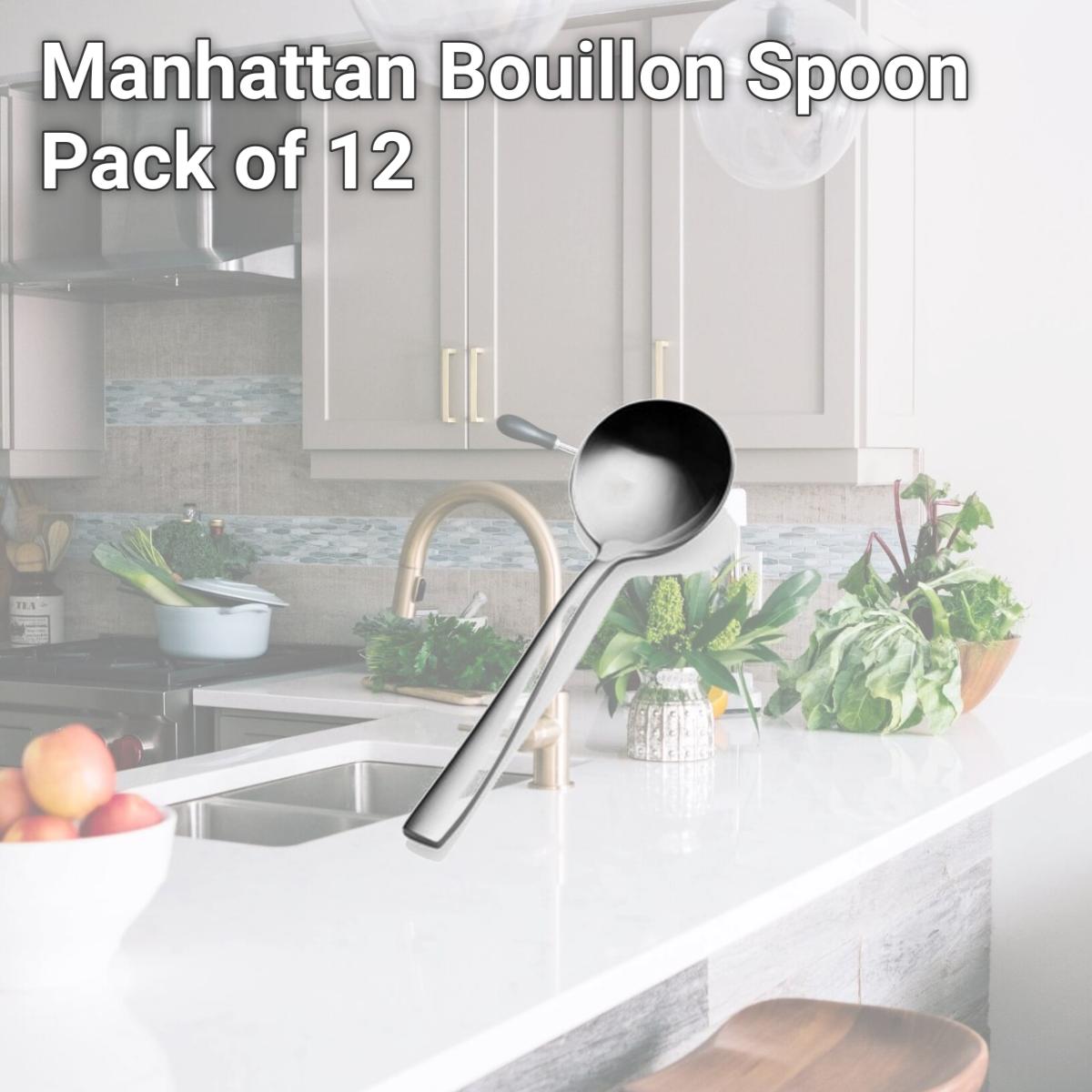Picture of Bon Chef SBS3001 Manhattan Bouillon Spoon, Pack of 12