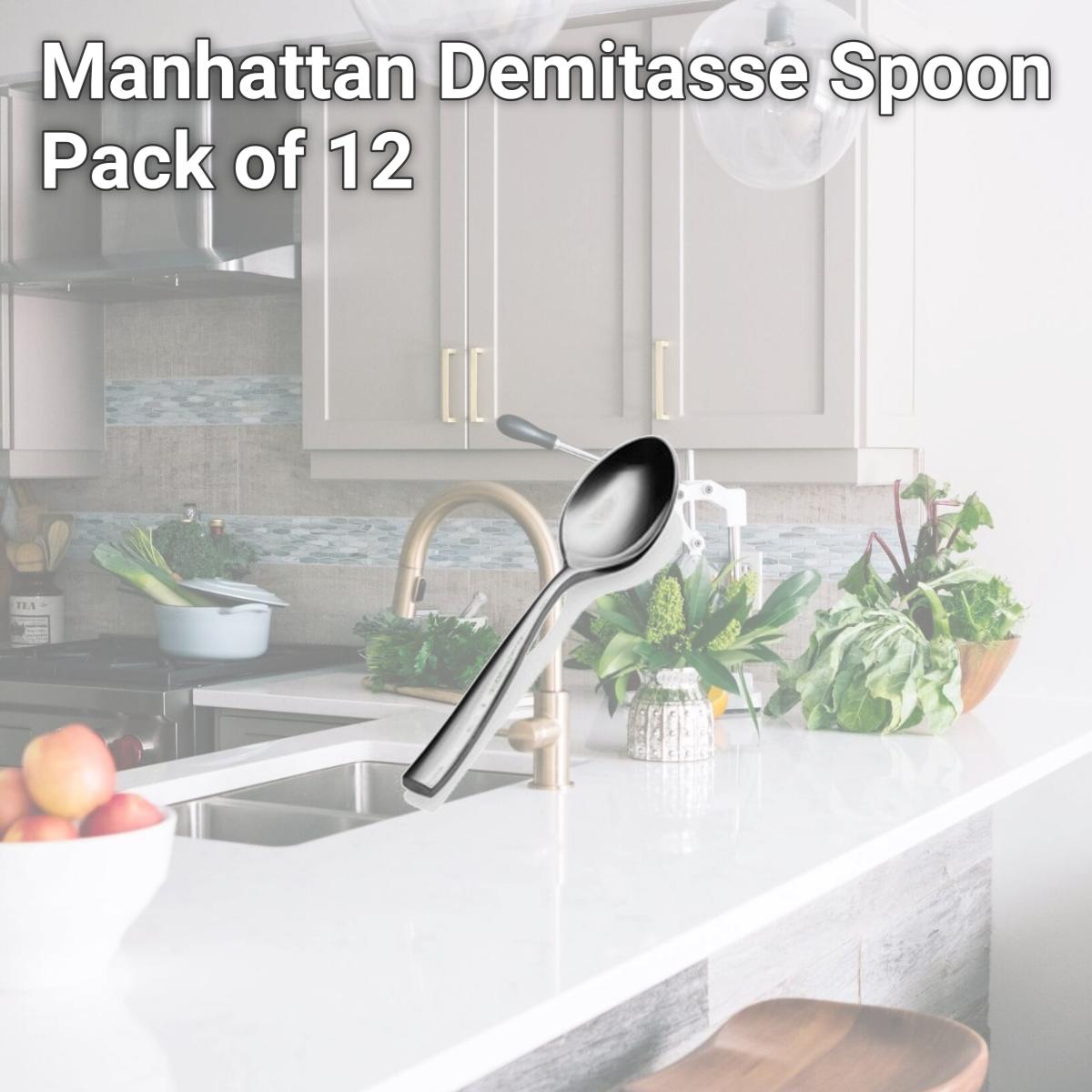 Picture of Bon Chef SBS3016 Manhattan Demitasse Spoon, Pack of 12