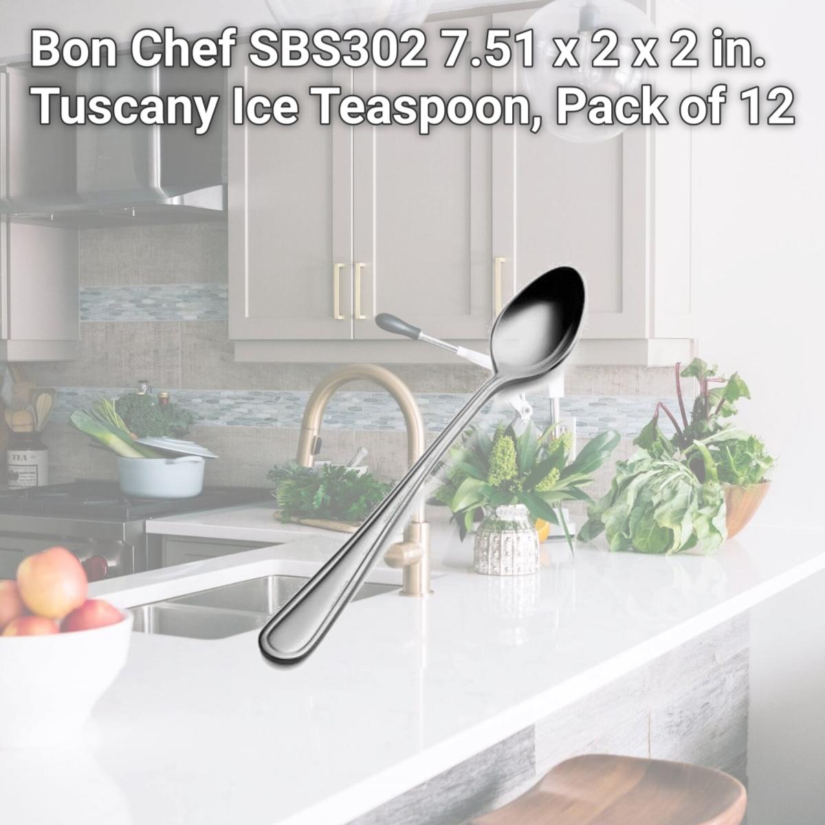 Picture of Bon Chef SBS302 7.51 x 2 x 2 in. Tuscany Ice Teaspoon, Pack of 12