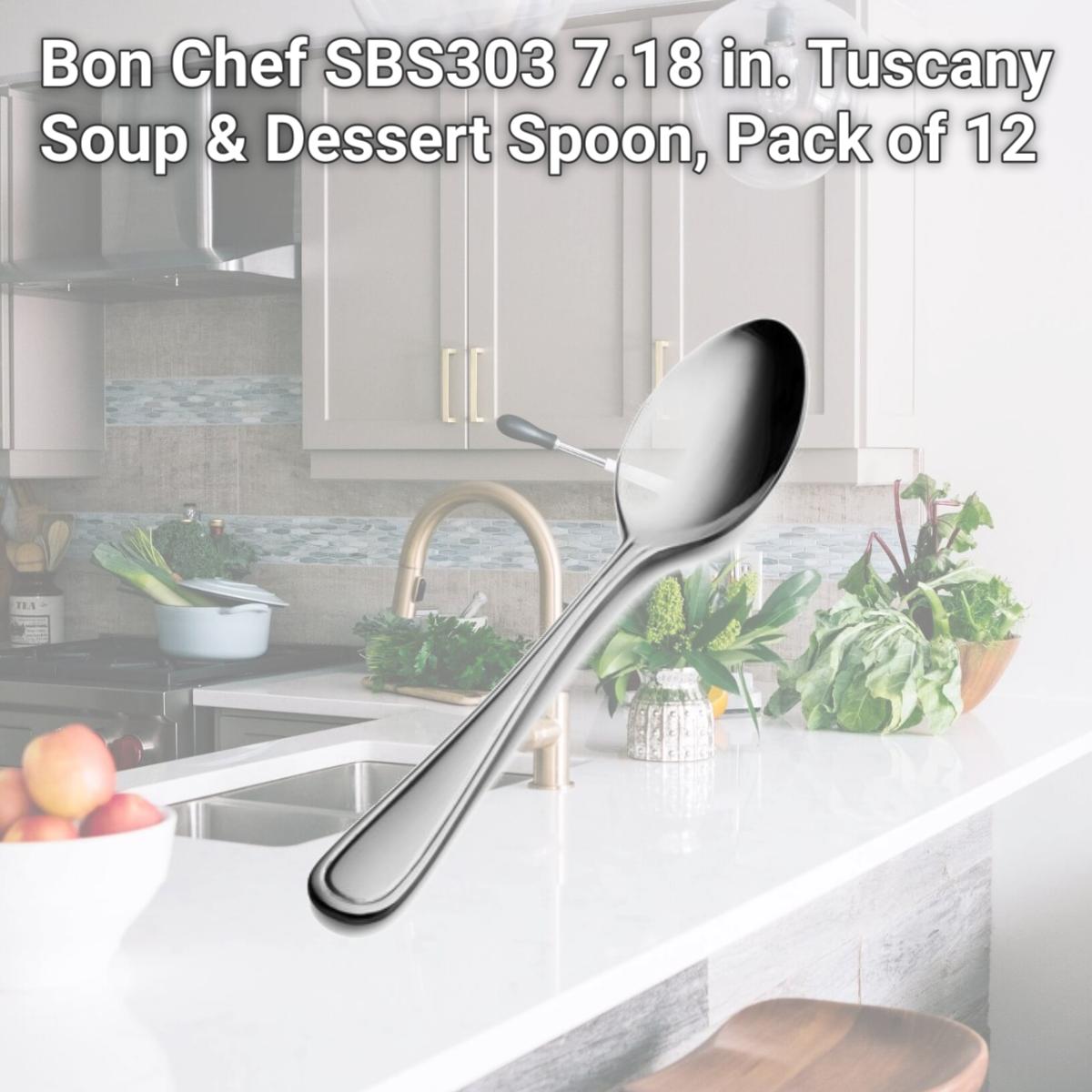 Picture of Bon Chef SBS303 7.18 in. Tuscany Soup & Dessert Spoon, Pack of 12