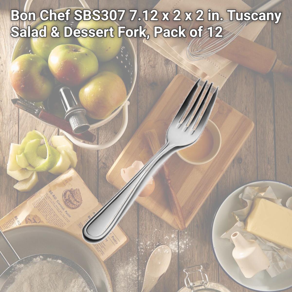 Picture of Bon Chef SBS307 7.12 x 2 x 2 in. Tuscany Salad & Dessert Fork, Pack of 12