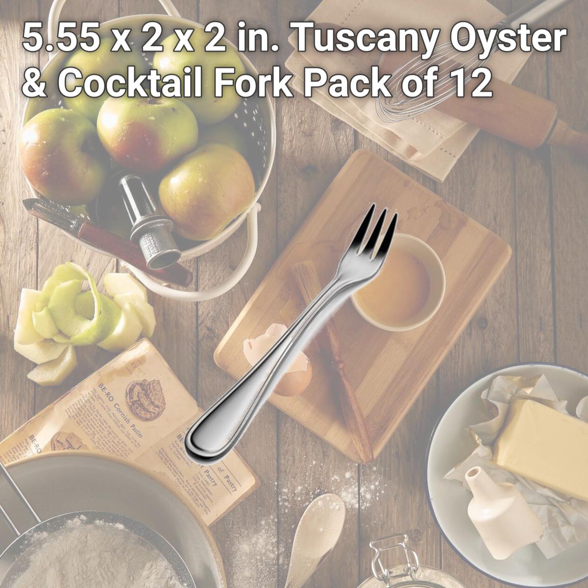 Picture of Bon Chef SBS308 5.55 x 2 x 2 in. Tuscany Oyster & Cocktail Fork, Pack of 12