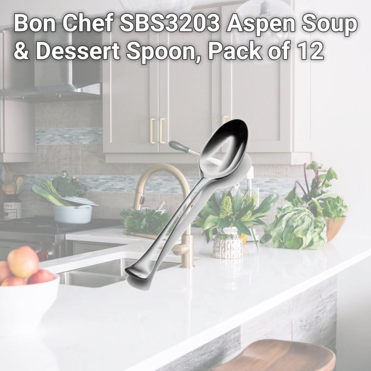 Picture of Bon Chef SBS3203 Aspen Soup & Dessert Spoon, Pack of 12