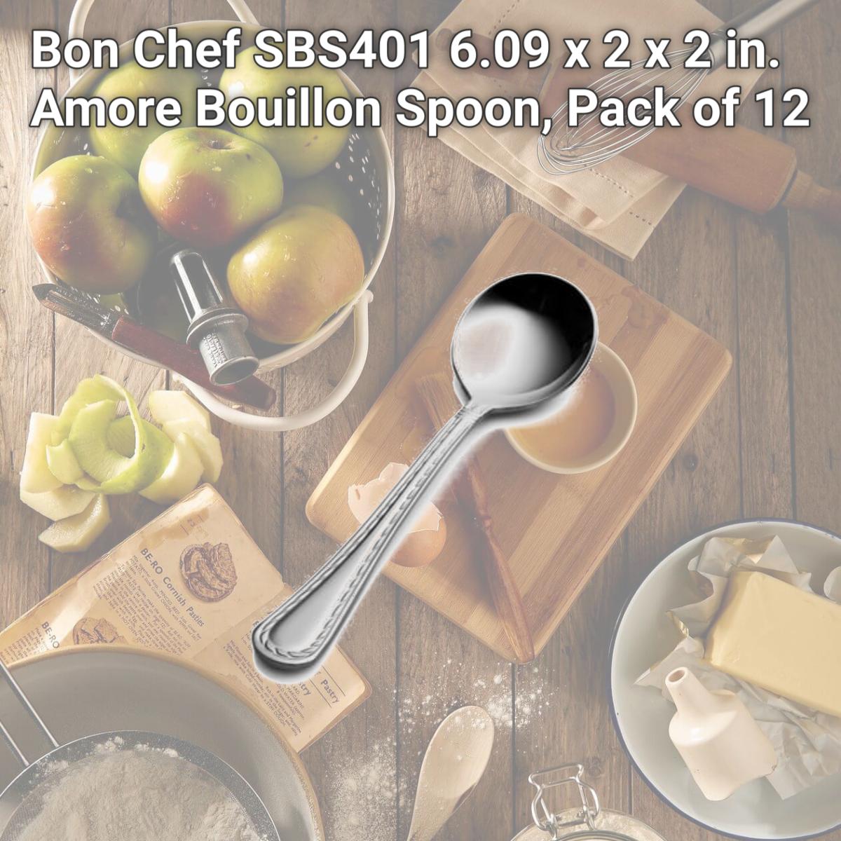 Picture of Bon Chef SBS401 6.09 x 2 x 2 in. Amore Bouillon Spoon, Pack of 12