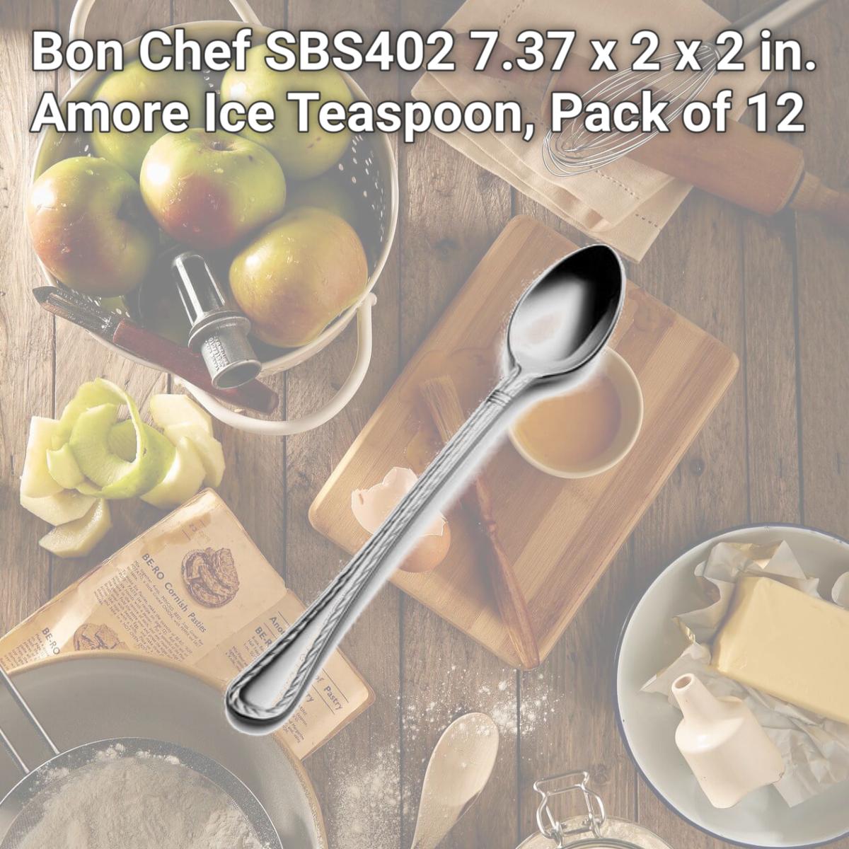 Picture of Bon Chef SBS402 7.37 x 2 x 2 in. Amore Ice Teaspoon, Pack of 12