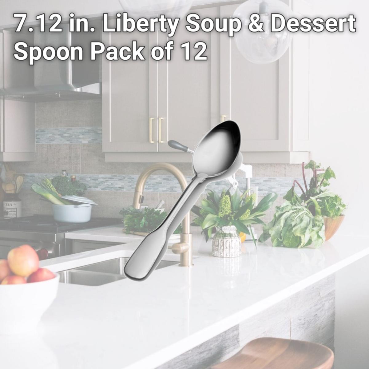 Picture of Bon Chef SBS5303 7.12 in. Liberty Soup & Dessert Spoon, Pack of 12
