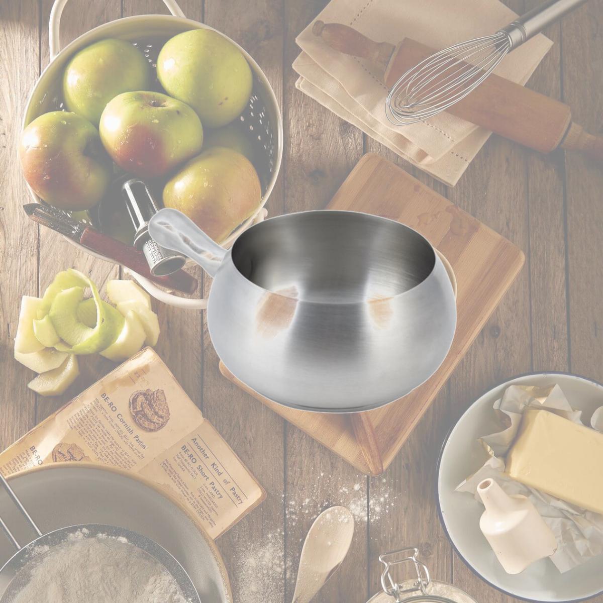 Picture of Bon Chef 5050SS 6 in. dia. Stainless Steel Fondue Pot Induction, 2 quart - 4 oz
