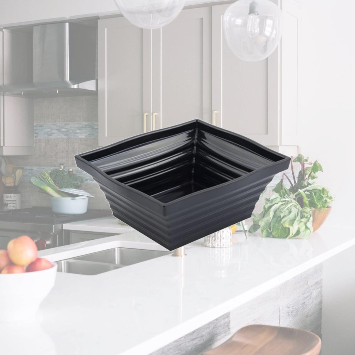 Picture of Bon Chef 53102BLACK 10.25 x 9 x 4 in. Americana Square 4 quart Bowl, Black - 16 oz