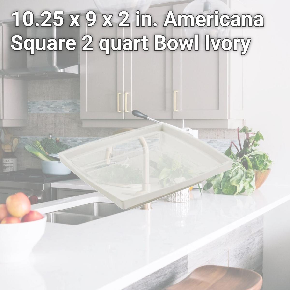 Picture of Bon Chef 53103IVORY 10.25 x 9 x 2 in. Americana Square 2 quart Bowl, Ivory